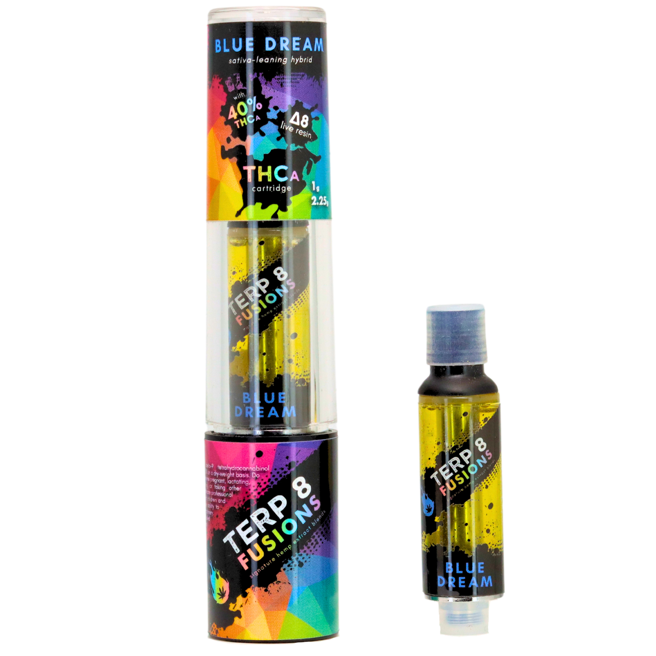 2.25-Gram Blue Dream THCA + D8 Live Resin Cartridge