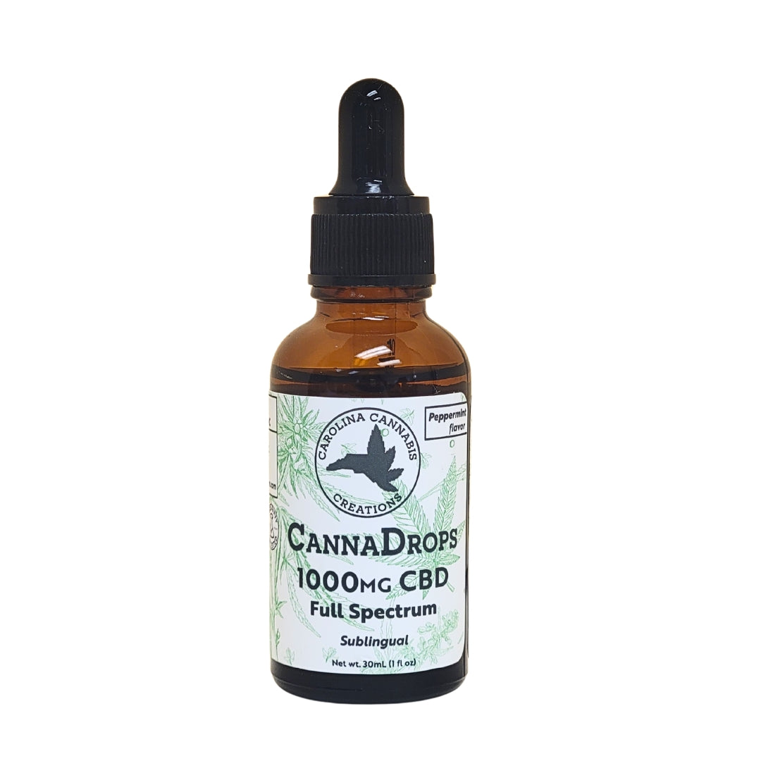 Full Spectrum 1000mg CBD Oil | Peppermint | Carolina Cannabis Creations