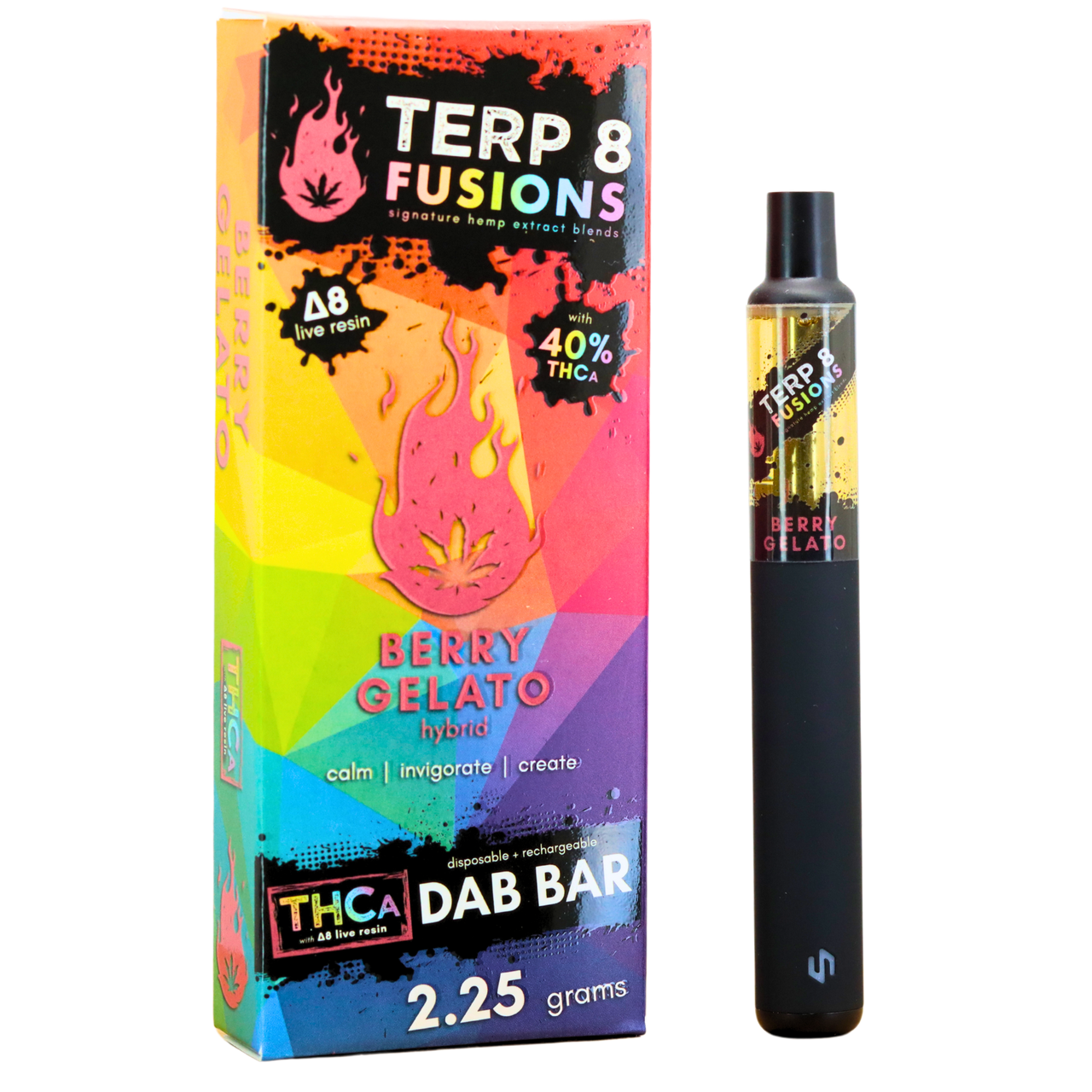 2.25-Gram Berry Gelato THCA + D8 Live Resin Disposable Dab Bar