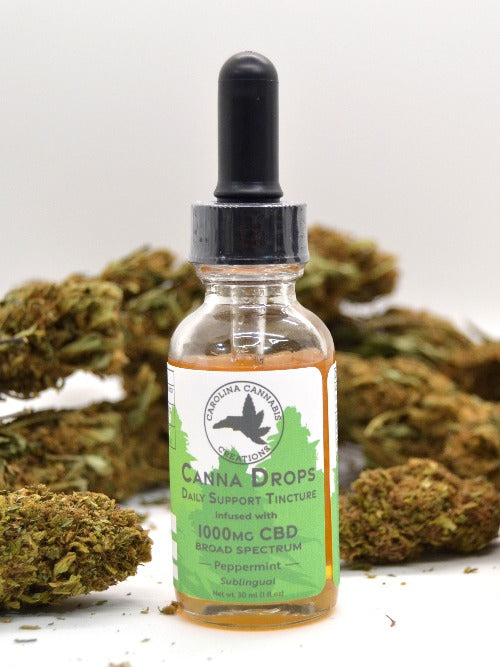 Broad Spectrum 1000mg CBD Oil | Peppermint | Carolina Cannabis Creations