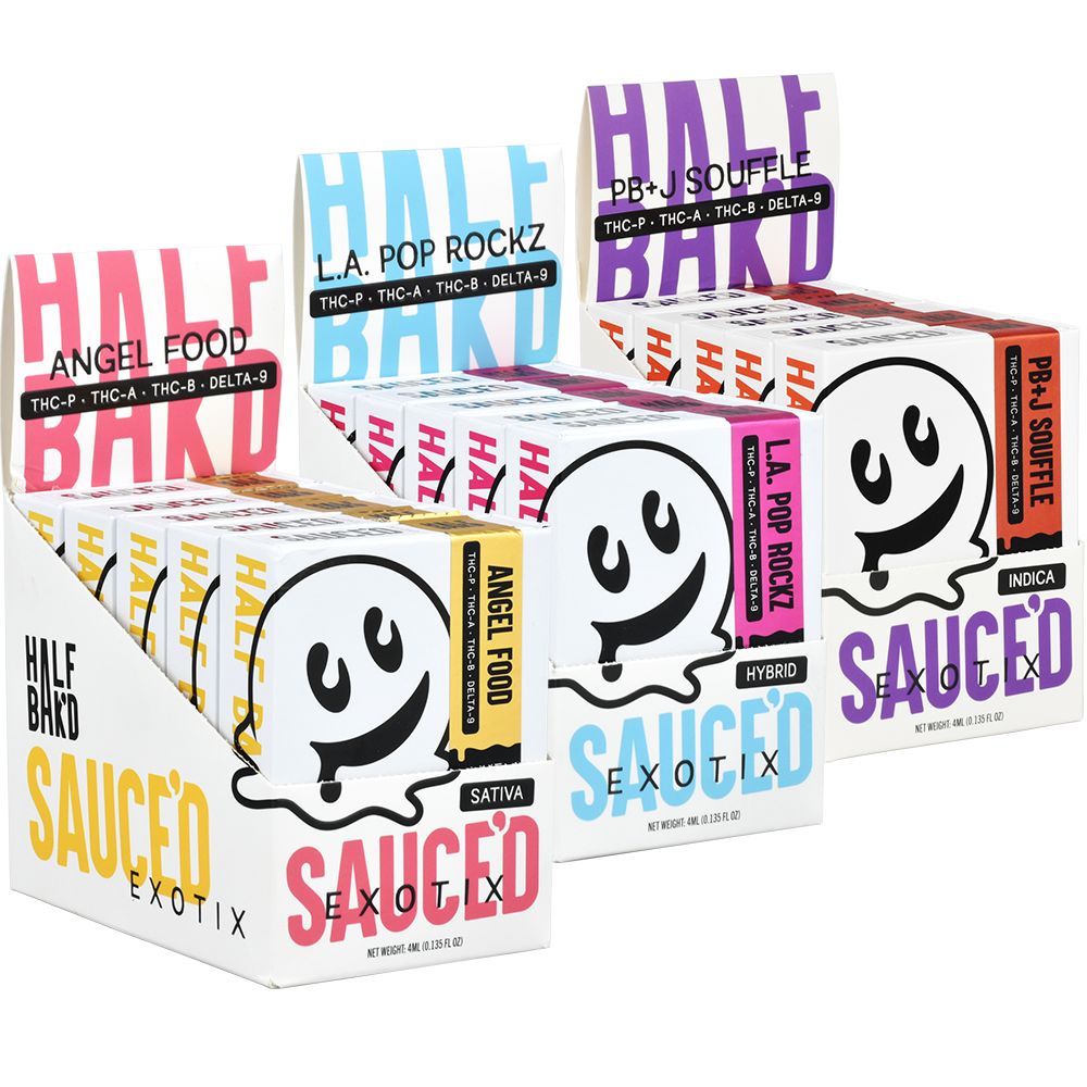 Half Bak'd Sauce'd Exotix THCA Disposable Vape | 4g | 5ct Display
