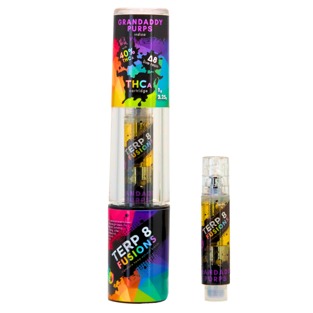 1-Gram Grandaddy Purps THCA + D8 Live Resin Cartridge