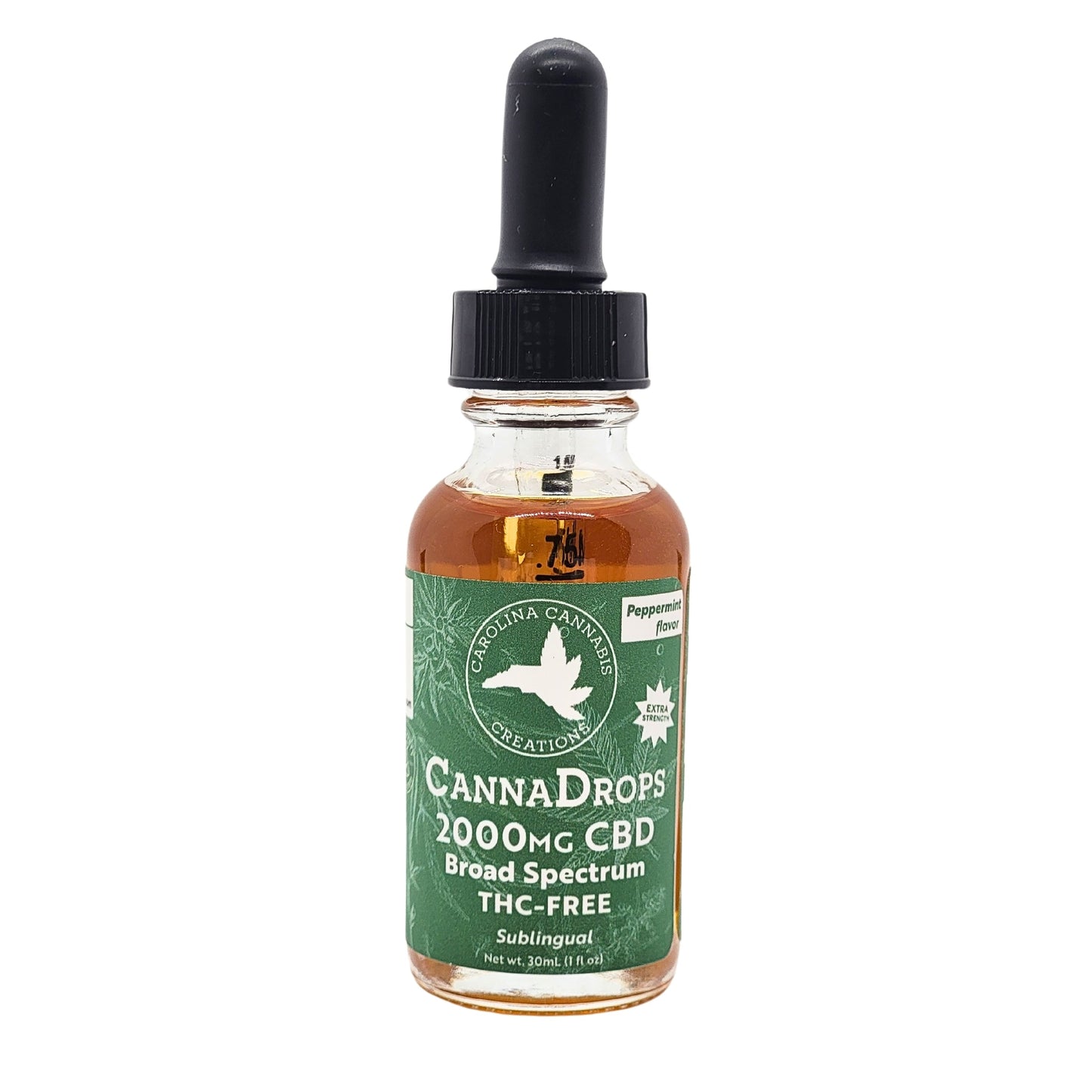 Broad Spectrum 2000mg CBD Oil | Peppermint | Carolina Cannabis Creations