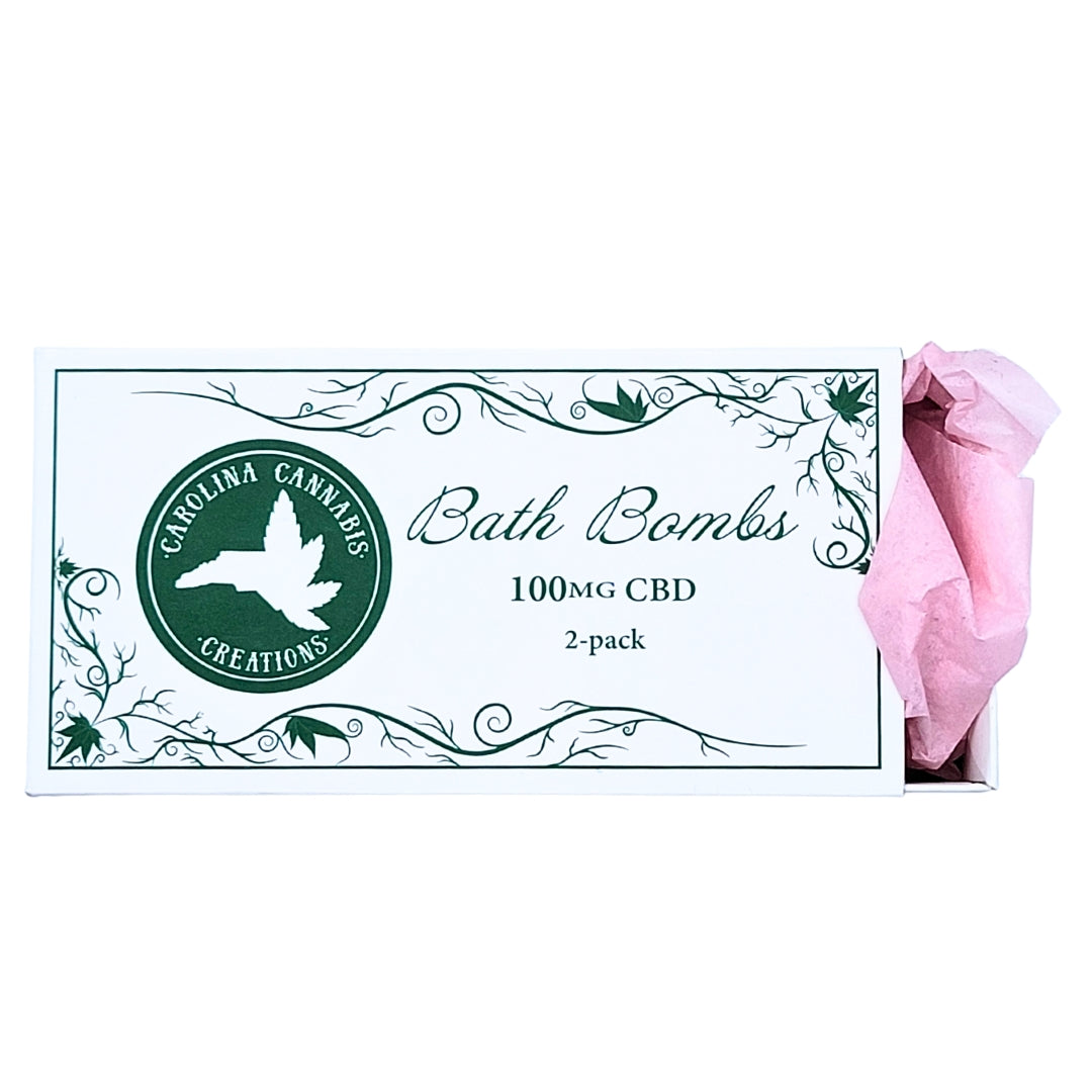CBD Bath Bombs 2-pack | 200mg CBD | Carolina Cannabis Creations