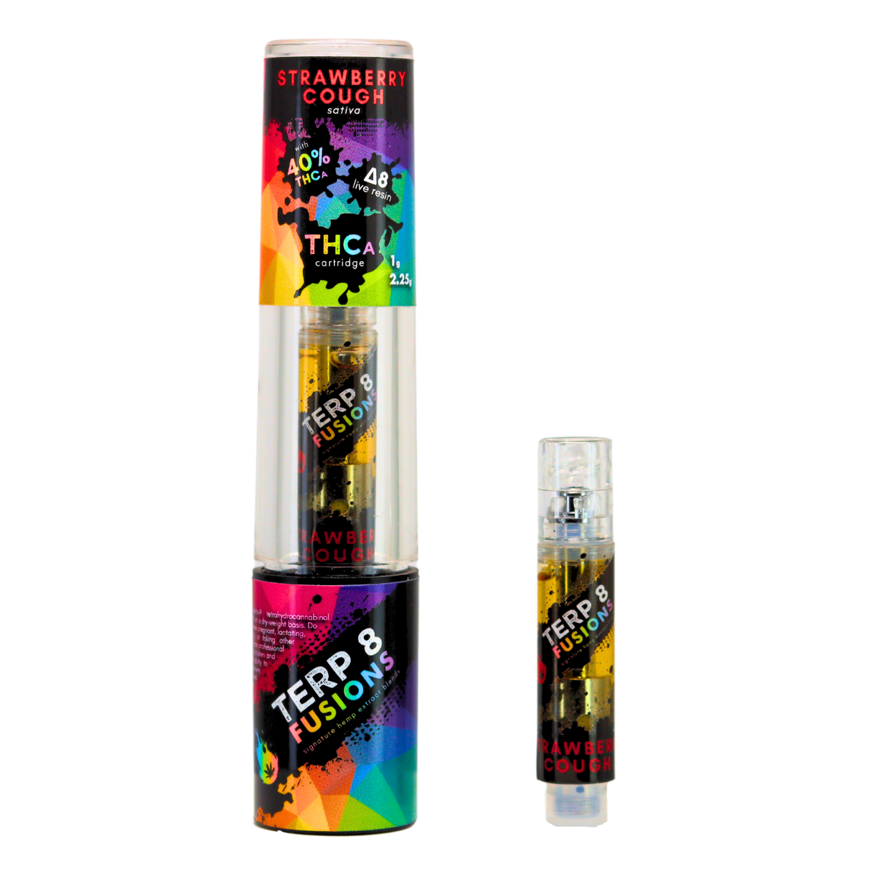 1-Gram Strawberry Cough THCA + D8 Live Resin Cartridge